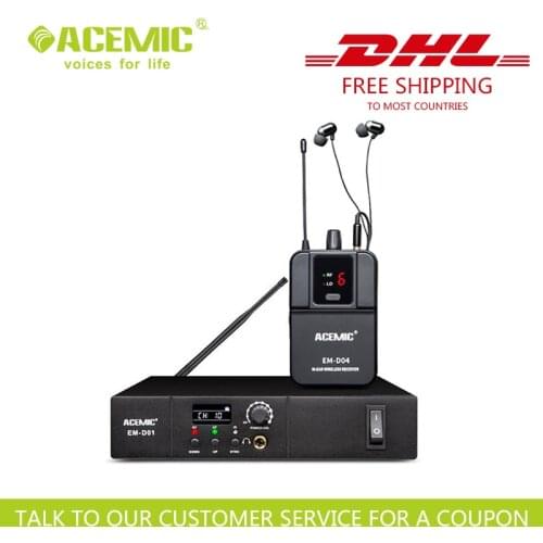 Acemic EM-D01 Single Channel WIRELESS IN EAR MONITOR SYSTEM