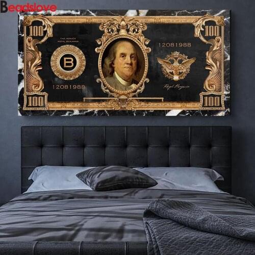 5D DIY Diamond Painting Embroidery Money Abstract posters Dollars Full Square Round Diamond Mosaic Diamond Painting Decoration