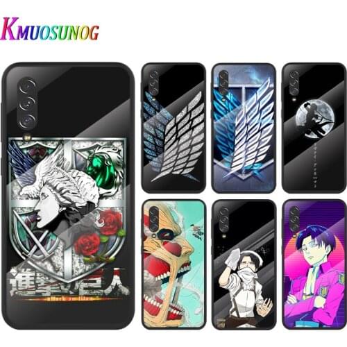 Anime Attack On Titan For Samsung Note 20 10 9 8 Ultra Lite Plus 5G A70 A50 A40 A30 A20 A10 Tempered Glass Phone Case