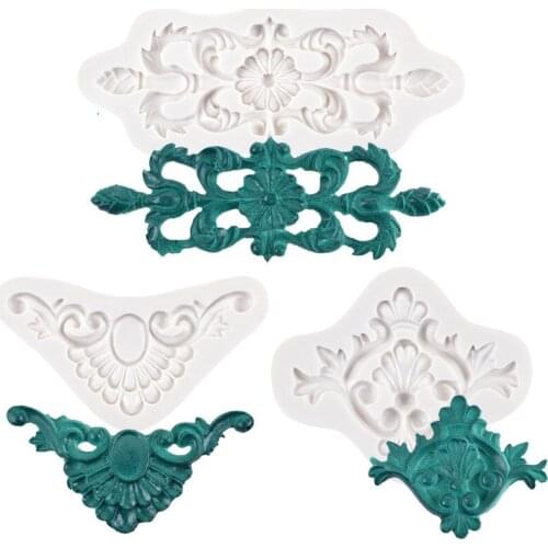 Flower Pattern Silicone Resin Fondant Mold for DIY Pastry Cup Cake Dessert Chocolate Lace Decoration Supplies Kitchen Tool Bakin