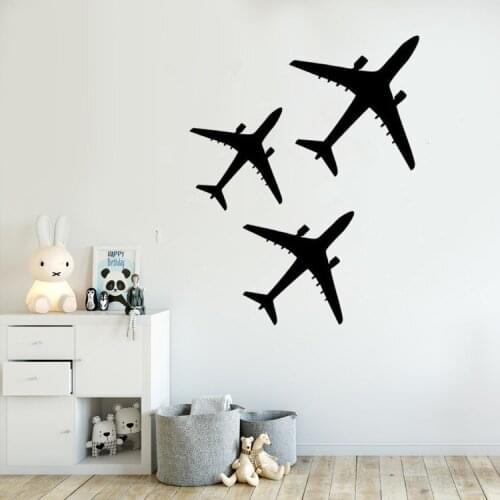 Kids Room Wall Decals Flying Aircraft Wall Decal Baby Bedroom Nursery Wall Stickers Mural Removable DK-107