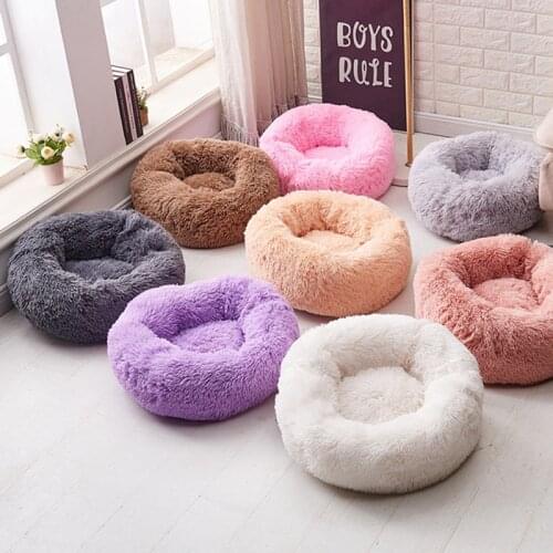 Dog Sofa Bed Dog Kennel Pet Dog Dounts Soft Beds Long Plush Calming Couch Bed Puppy Bed Cushion For Small Large Dog Cat House