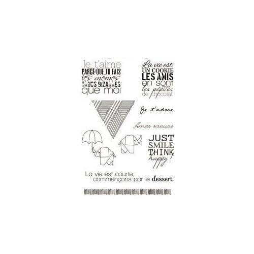 French Clear Stamps for Scrapbooking Transparent Silicone Rubber DIY Photo Album Decor 657