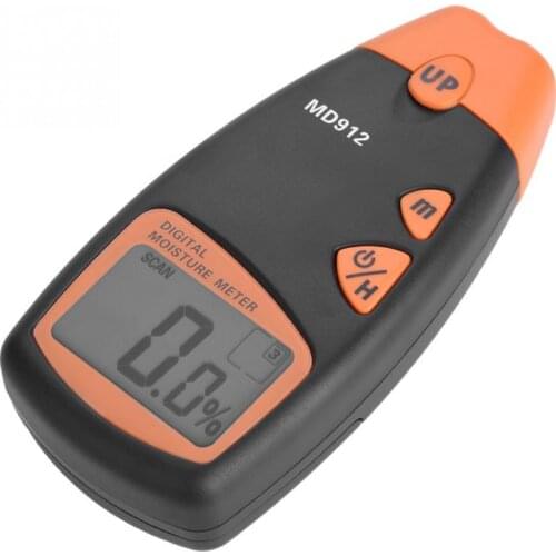 Digital LCD Wood Hygrometer 2/4 Pin Wood Moisture Meter Detector Timber Hygrometer Humidity Tester MD912