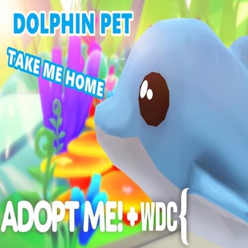 Adopt Me ROBLOXing Pets Dolphin Uncommon Pets Plush Toys Animal Plushies 16 inches Game Action Figures Cute Stuffed Dolls