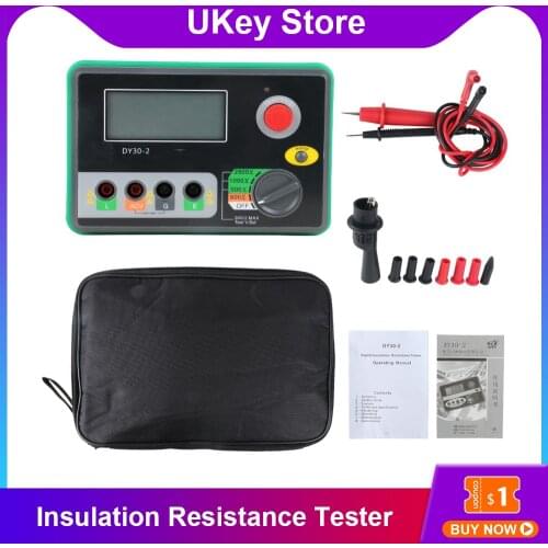 DY30-2 Digital Insulation Resistance Tester Meter 20G 500/1000/2500V 0~20GΩ Megger Megohmmeter Tester