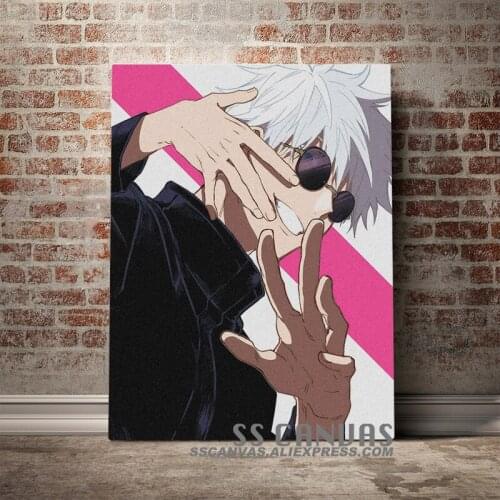 Jujutsu Kaisen Satoru Gojo Anime Canvas Painting Decor Wall Art Pictures Bedroom Study Home Living Room Decoration Prints Poster