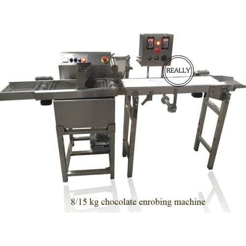 Stainless steel (food grade) Chocolate coating machine / chocolate enrobing machine with CE certification
