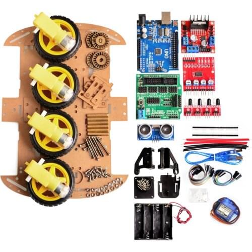 Avoidance tracking Motor Smart Robot Car Chassis Kit Speed Encoder Battery Box 4WD Ultrasonic Module For Arduino kit