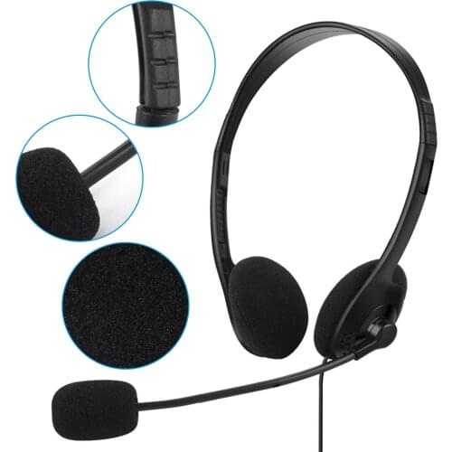 New USB Headset with Microphone for PC 3.5mm Business Headsets with Mic Mute Noise Cancelling for Call Center Headphones