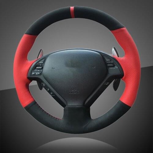 Car Braid on the Steering Wheel Cover for Infiniti G G25 G35 G37 EX EX35 EX37 Q Q40 Q60 QX50 (US) 2014-2018 Auto Steering Wheel