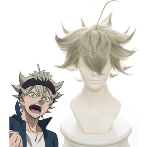 Anime Black Clover Cosplay Wigs Asta Sutaria Cosplay Heat Resistant Synthetic Wig Hair Halloween Carnival Party Unisex Cosplay