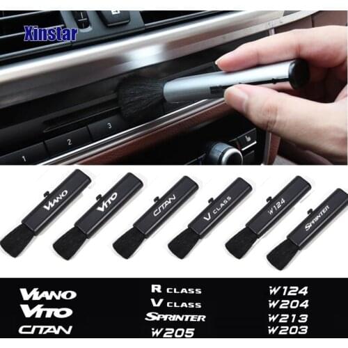 Plastic Car Air Vents Dusting Brush Sticker For Mercedes Benz CITAN R V CLASS SPRINTER VIANO VITO W203 W204 W205 W124 W213