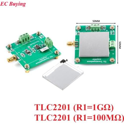 TLC2201 TIA Transimpedance Amplifier Board Weak Current Measurement Module IV Conversion Preamplifier Silicon Light Detection