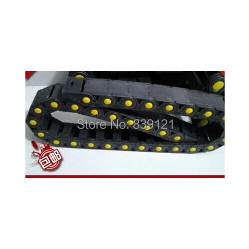 Semi closed 45x100mm Cable drag chain wire carrier with end connectors plastic towline for CNC Router Machine Tools 1000mm