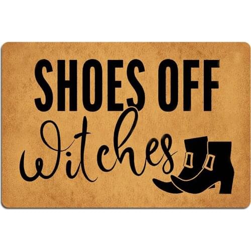 Shoes Off Witches Doormat Custom Home Living Decor Floor Mat Indoor Outdoor Entrance Non-slip Doormat