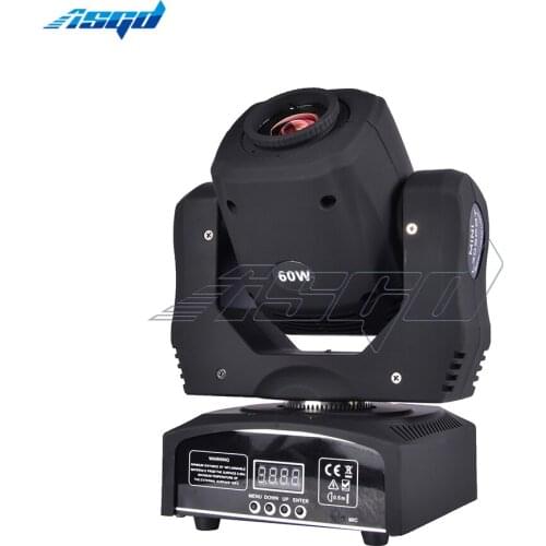 Christmas 60W LED Spot Moving Head Light Wash Stage Lyre With 7 Colors 7 Gobos For Home Party DMX DJ Disco Lamp ASGD Music