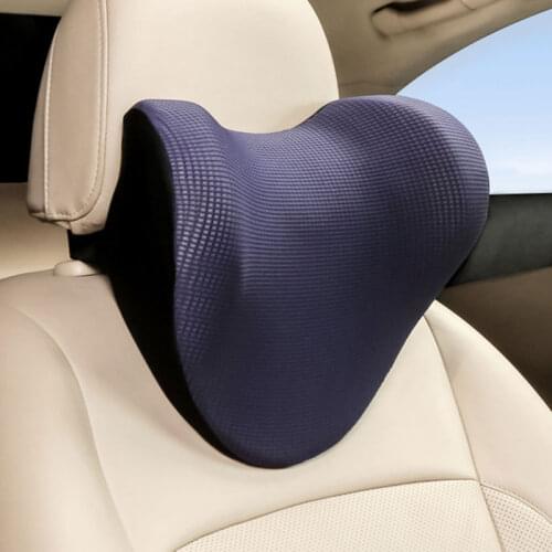 Mesh home Car headrest head seat Cushion neck pillow rest Memory Foam cotton Cover For Auto Travel Support Fabric Soft Chair