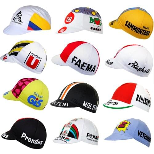 Team Cycling Caps Men Retro Black Molteni Riding Hat Safety Breathable White Pdm Bicycle Headwear