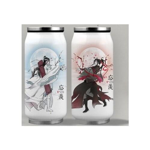 1Pc Anime The Founder of Diabolism Mo Dao Zu Shi Glass Cup Cartoon Character Wei Wuxian Water Cup Bottle
