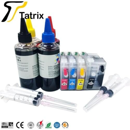 Tatrix Empty refillable Ink cartridge For LC3017 LC3019 XXL ,For Brother MFC-J5330DW MFC-J6530DW MFC-J6730DW MFC-J6930DW printer