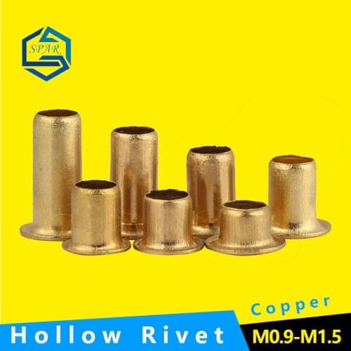 Tubular Rivets Through Hole Rivets Hollow Grommets Double-sided Circuit Board PCB Nails Copper Hollow Rivet Nuts GB876 M0.9~M1.5