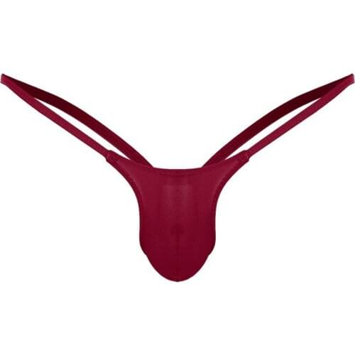 Open Back Mens Underpants Low Rise Briefs G-string Thong Underwear Solid Color Mens Sexy Thong Male Underwear трусы мужские