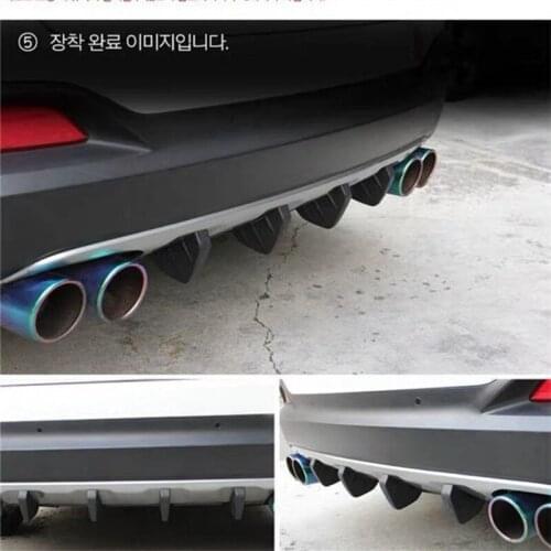 4pcs Universal Car Rear Bumper Casting Shark Spoiler For Cadillac XTS SRX ATS CTS/Renault Koleos Fluenec Latitude