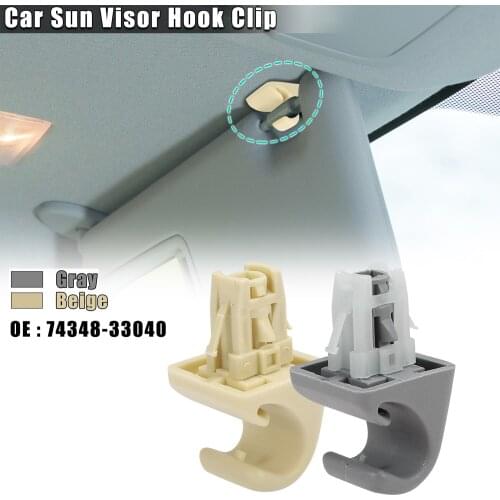 X Autohaux Car Plastic Sun Visor Hook Clip Bracket Retainer 74348-33040 for Toyota Highlander 2008-2019 for Toyota Camry 07-17