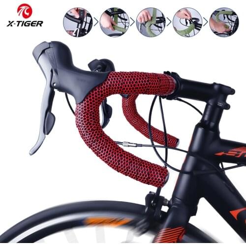 X-TIGER Road Bike Handlebar Tape 2PCS Silica Anti-slip Bike Bars Grips Tape Cycling Bicycle Handlebar Tape Bike Accessories
