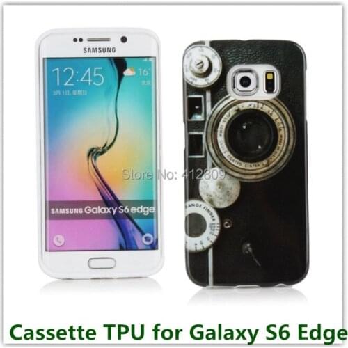 1PCS Drop Shipping Vintage Camera Soft TPU Pouch Case for Samsung Galaxy S6 Edge G9250 Cellphone Bags