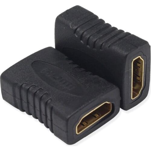 2 pieces HDMI female to female adapter coupler connector converter for HDTV 1080P HDMI adapter