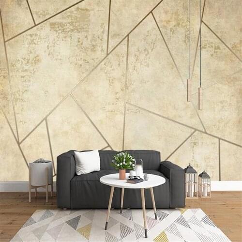 Milofi custom 3D wallpaper mural modern minimalist nostalgic European abstract geometric living room bedroom background wall dec