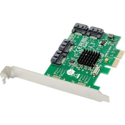 4 Ports SATA 6Gbps To PCI Express Controller Card PCI-e To SATA III Adapter/converter Pcie Riser Expansion Adapter Board for PC