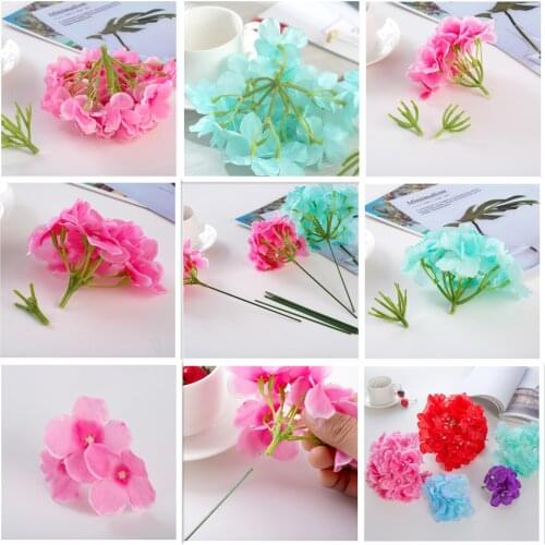 50pcs/lot Silk Hydrangea Petals Decoration Artificial Flower Wedding Party Home Decor Decorations DIY Handmade Artificial Flower