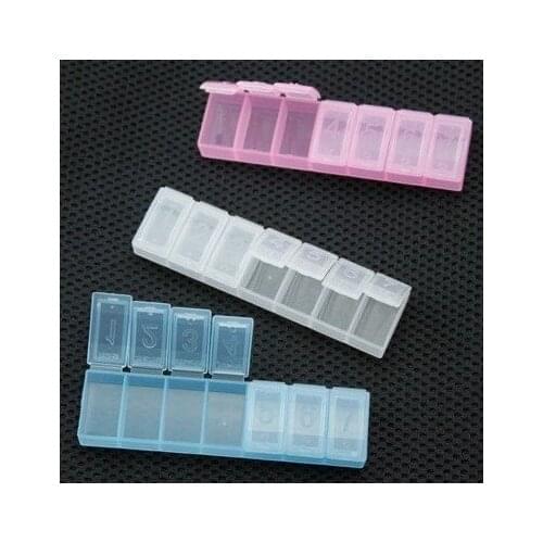 7 Day Tablet Pill Boxes Holder Weekly Medicine Storage Organizer Container Case 16pcs/lot free shipping