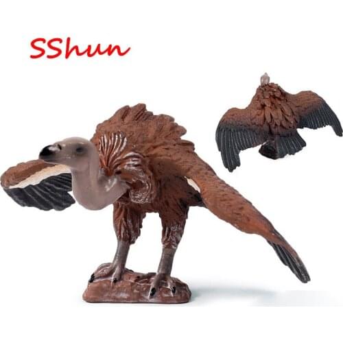 8*10*6CM Childrens solid bird simulation ducation and cognitive animal model Wild animal vulture Dapeng bird plastic toy