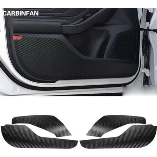 Car Styling Side Door Inner Decal Anti-kick Protective Carbon fiber Flim Sticker 4Pcs/Set For Ford Focus 2019 2020