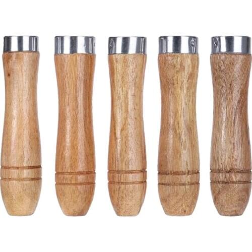 5PCS Wooden File Handle Replacement Accessories Woodworking File Handle Polishing Home Rust Proof Parts Tool