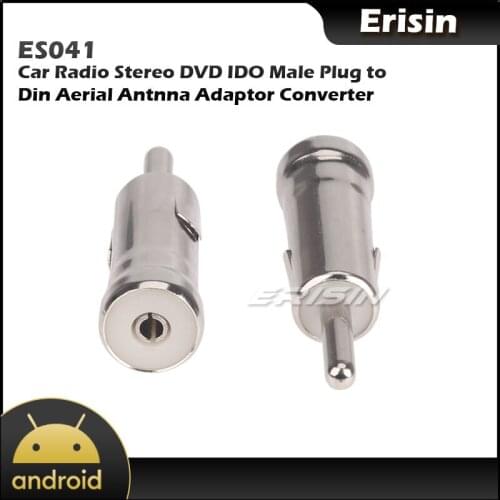 Erisin ES041 Male Plug ISO to Din Aerial Antenna Adaptor Converter for Car Stereo Autoradio