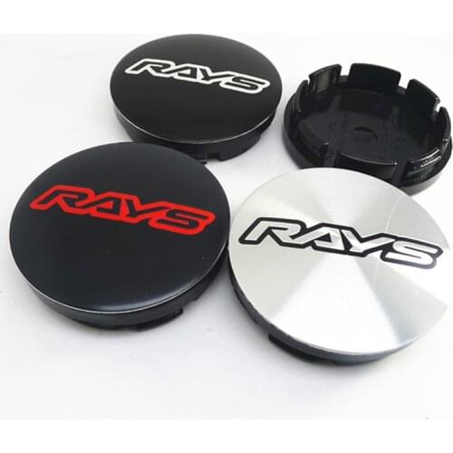 4pcs 56mm Rays Racing Wheel Center Caps Hub Car Styling Rims Replacement Rims Cover Emblem Badge Auto Accessories