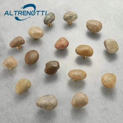 Furniture Drawer Cabinet Handle Stone Metal Kitchen Cupboard Wardrobe Home Door Pull Closet Dresser Foundation Knob Handle