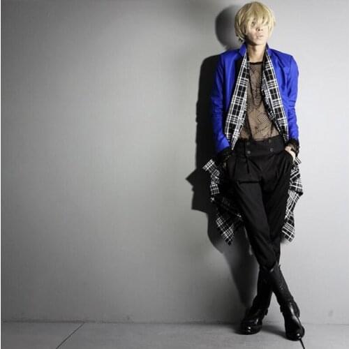 Japanese and Korean version of the tide mens personality trend leopard casual pants mens pants autumn trousers stage clothes t