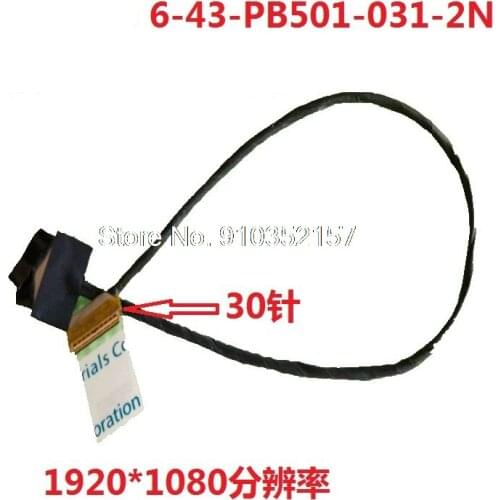 Laptop 30Pin 4K LCD Cable For CLEVO PB50EF PB50RC 6-43-PB501-031-2N 1920*1080 Z8-CR7N1 Z7-CT5NA Z7-CT7NA