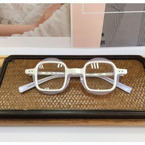 Vintage Square Glasses Frame Men Acetate Transparent Clear Eye Glasses Women Optical Myopia Eyeglasses Frames Man Eyewear Oculos