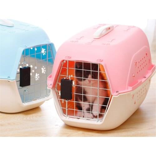 Pet Transport Box Breathable Dog Cat Carrier Case Small Dog Space Capsule Portable Kitten Puppy Travel Carrying Cage Boxes