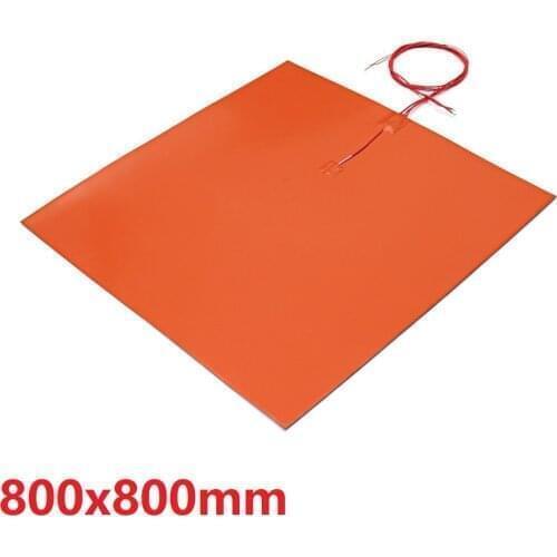800x800mm Silicone Riscaldatore Letto 220v per Kossel Pro Stampante 3d Installare wih 100k Termistore 3m Nastro Duct Heater
