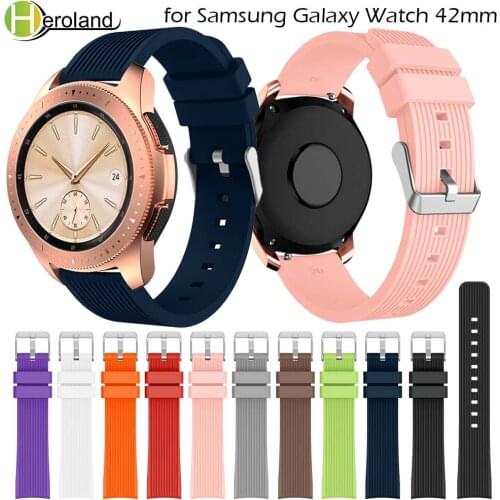 Silicone watch strap for Samsung Galaxy Watch 42mm 20mm smart wrist watchbands for Samsung Gear S2 sport Bracelet For Amazfit