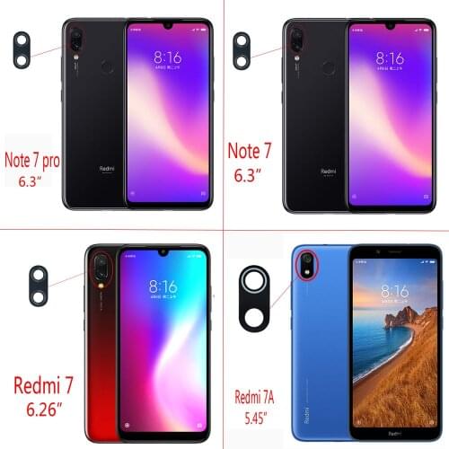 Camera Glass Lens Back Cover with Adhesive Sticker For Xiaomi Redmi 7 7A Note 7 Note7 pro K20 Pro MI9T MI 9T PRO