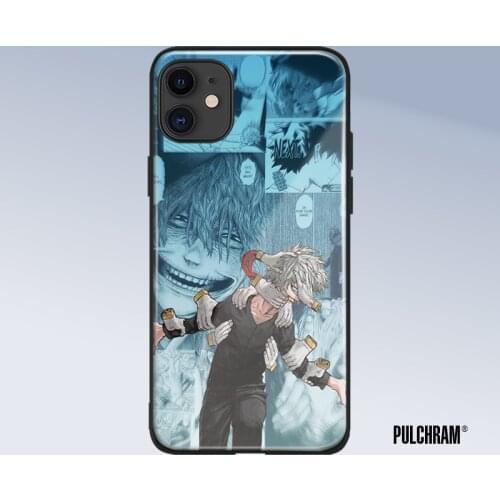 Tomura Shigaraki collage anime glass phone case for iPhone 6s 7 8 x xr xs 11 pro max Samsung S note 8 9 10 20 Plus cover shell